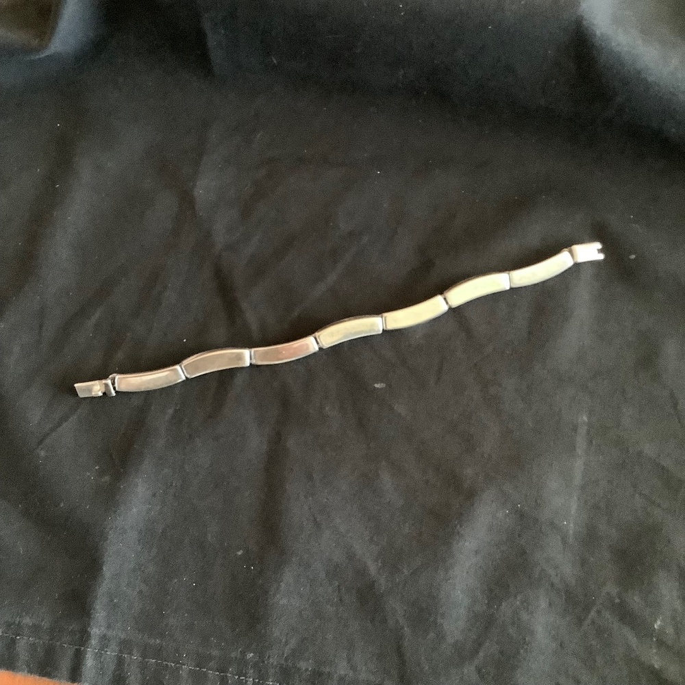 Sterling silver Mexican panel bracelet